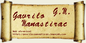 Gavrilo Manastirac vizit kartica